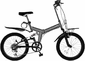 折りたたみ自転車 黒　アイジュサイクル20インチ アイジュサイクル 折りたたみ自転車 MTB 20インチ シマノ 6段